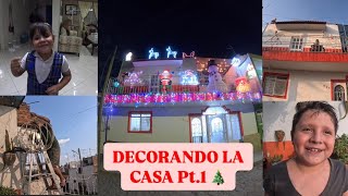 Iniciando la navidad con la decoración de la casa