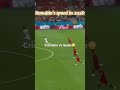 Cristiano's incredible speed in the cup vs spain!!!