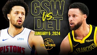 Golden State Warriors vs Detroit Pistons Full Game Highlights | January 5, 2024 | FreeDawkins