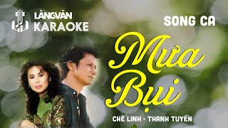 KARAOKE | Mưa Bụi | TONE NAM \u0026 NỮ | Thanh Tuyền \u0026 Chế Linh | Official Làng Văn