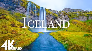 FLYING OVER ICELAND (4K UHD) Beautiful Nature Scenery with Relaxing Music | 4K VIDEO ULTRA HD