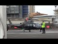 luxury helicopter agusta 109s landing take off in london