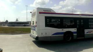 Brampton Transit #1414 parking up behind Brampton züm #1064