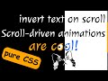 Pure CSS on scroll text inversion