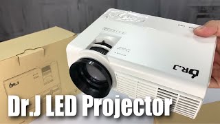 DR.J 1500 Lumens Portable Mini LED Projector (170 Inch Max Projection Display) Full Test and Review