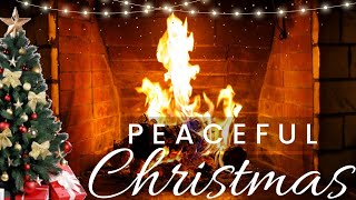 🔴Peaceful Christmas Instrumental Music with Fireplace 2023 🎄 [No Copyright ]