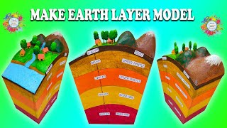 How to make Structure of Earth Model with Thermocol / Make 3d Earth Layer Model / DIY Project
