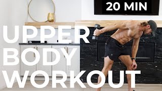 20 MIN UPPER BODY WORKOUT |  UPPER BODY DUMBBELL WORKOUT