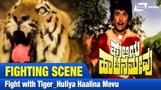Huliya Halina Mevu|Fight with Tiger | FEAT. Dr Rajkumar, Jayaprada, Jayachithra