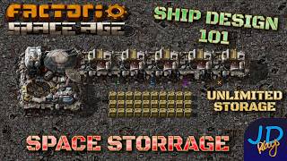 Ship Design 101: Storage in Space *UNLIMITED STORAGE* ⚙️ Factorio Space Age 🏭 Tutorial, Walkthrough