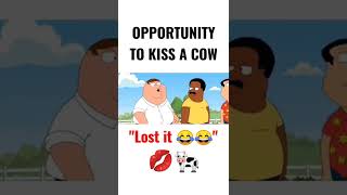 Kiss that cow #shorts #familyguy #comedy #funny #jokes #kiss