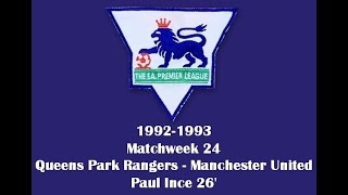 FA Premier League. Season 1992-1993. Matchweek 24. Magic goal from Paul Ince.