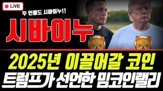 [시바이누코인]🎉 2025년을 이끌어갈 주인공!! 트럼프도 매집했다!?