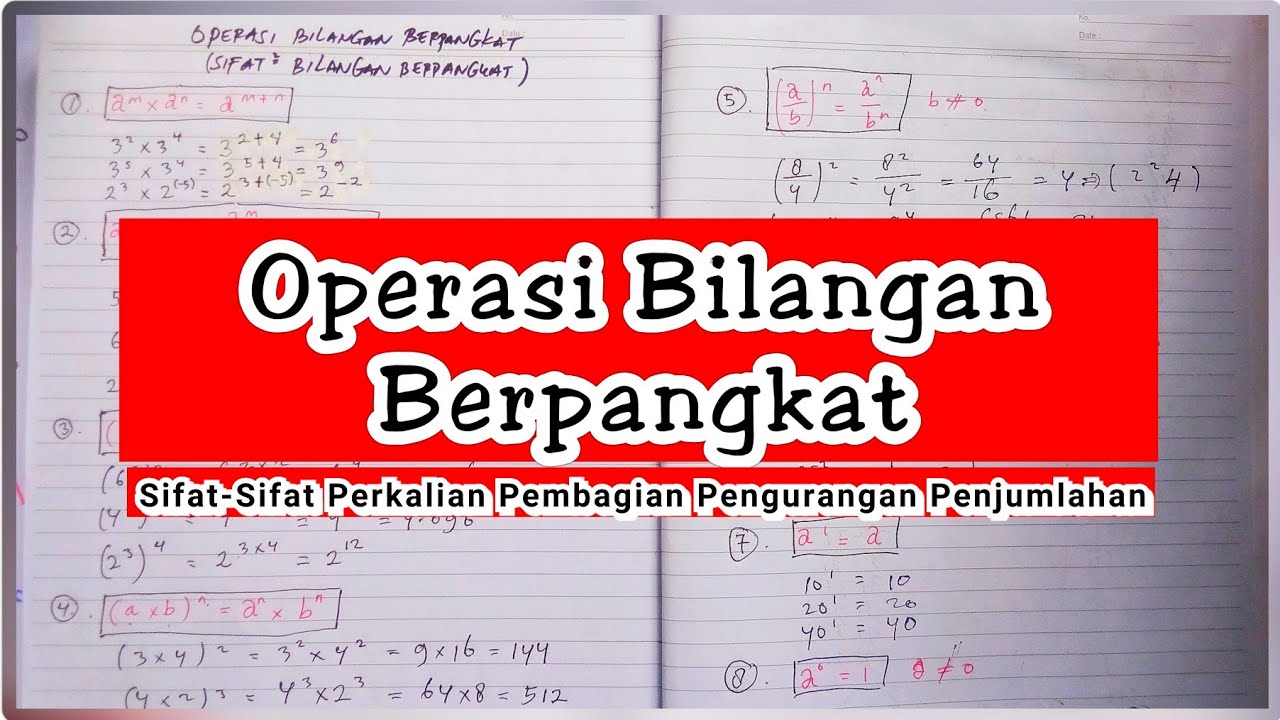 Operasi Bilangan Berpangkat, Sifat-Sifat Perkalian Pembagian ...