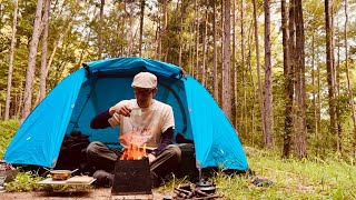 【ソロキャンプVlog】ネイチャーストーブで焚き火してトーストとコーヒーでシンプル朝ごはん【CampingVlog】