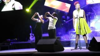 Sandra Suubi performing Togwamu Suubi at COMEDY MEETS MUSIC joined by Mycheal and Sarah  LIVE