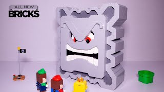 Lego Super Mario Thwomp Life-Sized Angry Block Speed Build by Bricker Builds