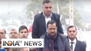 Arvind Kejriwal holds roadshow in Delhi's Narela