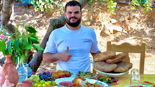 الطبخ في البادية! الدجاج المجمر مع الخضر le  village cuisine