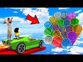 SHINCHAN AND FRANKLIN TRIED THE IMPOSSIBLE MULTIPLE COLORFUL TUBE TUNNEL CAR PARKOUR CHALLENGE GTA 5