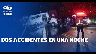 Grave accidente entre buseta particular y camión deja varios muertos en Barrancabermeja