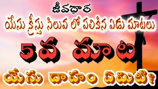 5వ మాట |యేసు క్రీస్తు సిలువ లో పలికిన ఏడు మాటలు  Christ's 5th word on the Cross  GOOD FRIDAY MESSAGE