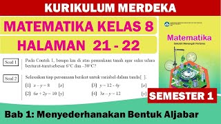 MENGUBAH PERSAMAAN MATEMATIKA KELAS 8 HALAMAN 21-22 KURIKULUM MERDEKA