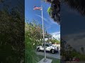 4x6 polyester american flag on a 25 foot flagpole