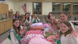 Girl Scout Troop 4536 creates pillowcases for local charity in Green Bay