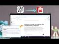 Save ChatGPT Conversation as PDF on Windows Laptop! [Step-by-Step]