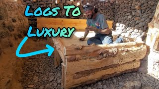 The Timber Log Bed Frame From Scratch