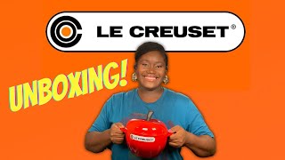 LE CREUSET CAST IRON APPLE COCOTTE UNBOXING