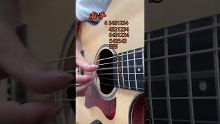 #吉他 #吉他教学 #零基础学吉他 好听的吉他右手指法。 #guitar solo #music