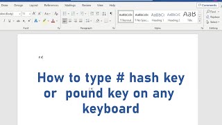 How to type # hash key or £ pound key on any keyboard - Easy Steps