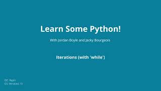 Iterations with while