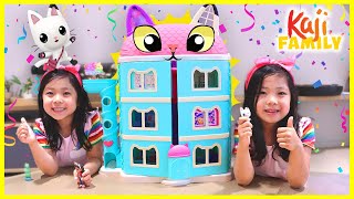 Gabby's Dollhouse Playset! Playtime with Emma and Kate!