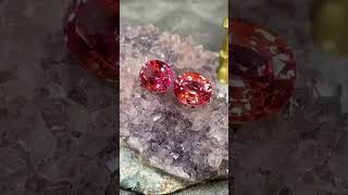 Lab created padparadscha sapphire vs natural with certificate.