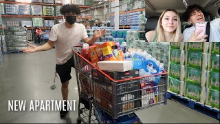 The first day at my NEW APARTMENT | grocery shopping, cleaning, organizing