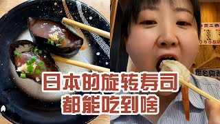 【日本美食】日本的旋轉壽司都能吃到啥。看得出來師傅挺急的～ #日本 #日本生活 #日本美食 #美食探店 #探店