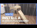 How to Install the 6-in-1 Jungle Gym Wooden Indoor Playground | TS10098 #costway #howto