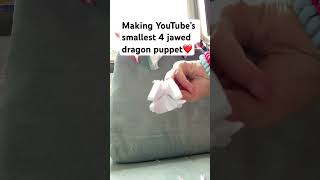 making YouTube’s smallest 4 jawed dragon #dragonpuppet