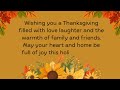 happy thanksgiving message for you