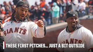 These first pitches from Deebo Samuel & Fred Warner missed the strike zone | ESP