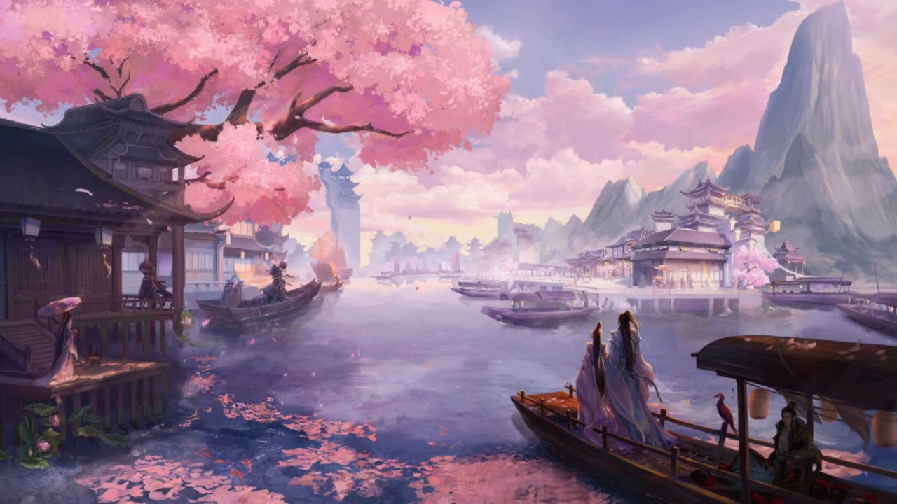 Sakura River Town Showcase [ Wallpaper Engine] - YouTube