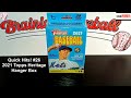 Quick Hits! #26 - 2021 Topps Heritage Baseball Hanger Box: Worst Box Ever?