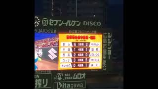 20230802　ﾌｧｲﾀｰｽﾞ表記が気になる、他球場の試合結果･途中経過　5回ｳﾗ終了後　広島東洋ｶｰﾌﾟ主催試合@MAZDA Zoom-Zoom ｽﾀｼﾞｱﾑ広島･ﾋﾞｼﾞﾀｰﾊﾟﾌｫｰﾏﾝｽ