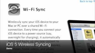 Apple iOS 5 Wireless Sync: Demo
