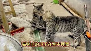 狸花猫激战封神！网友：这才是真正的“丧彪”风范！