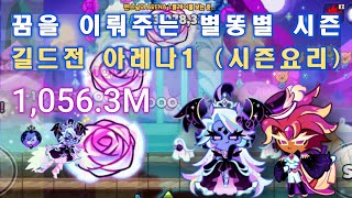 쿠키런 꿈을 이뤄주는 별똥별 시즌 길드전 아레나1 (시즌요리)  1,056.3M 빌드설명 guild run arena8