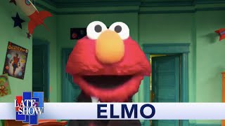 Elmo Promises He's Not Copying Stephen Colbert With His New Late Night Talk Show